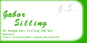 gabor silling business card